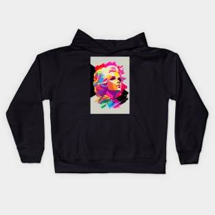 Modern woman in pop-art style Kids Hoodie